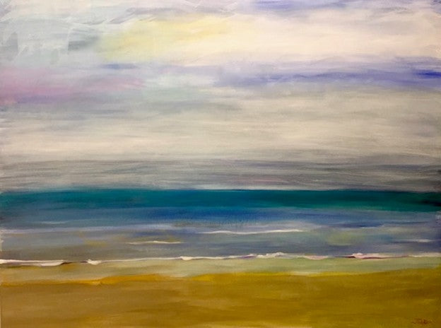 Two Hemispheres Painting: Ocean Horizon on a Grand Scale
