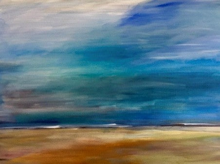 Two Hemispheres Painting: Ocean Horizon on a Grand Scale