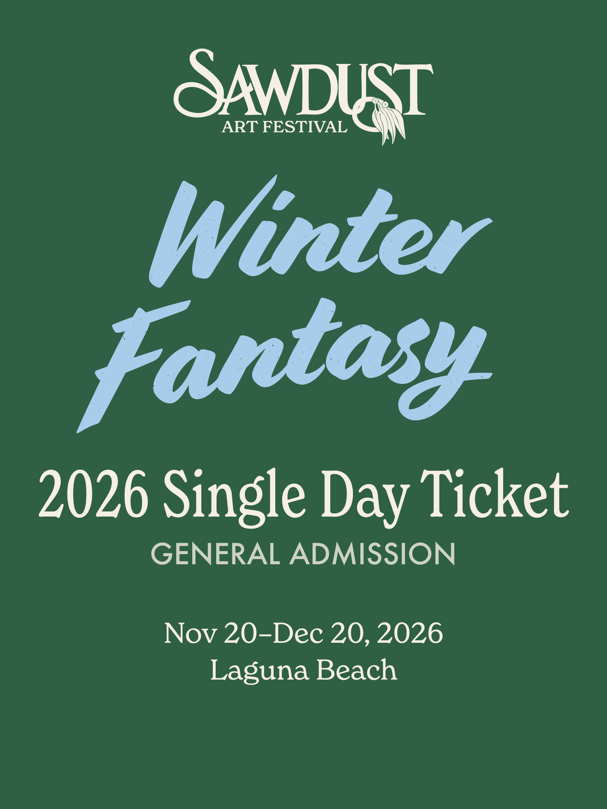 2026 Single Day Ticket: Winter Fantasy