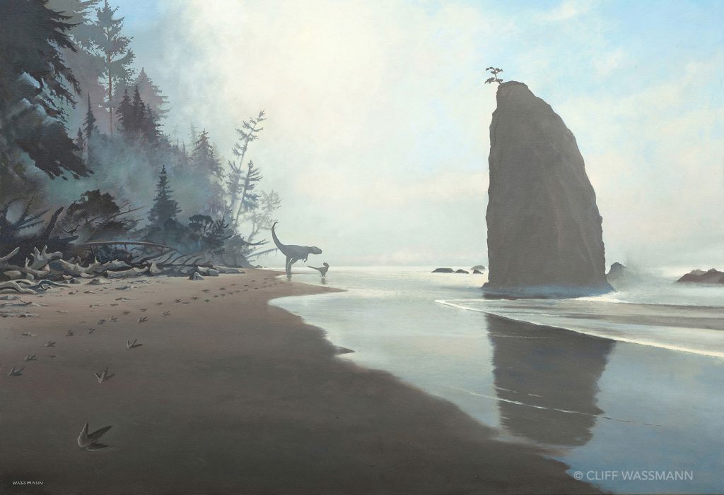 Dinosaurs on the beach